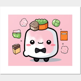 kawaii bento sushi T-Shirt cute  funny Posters and Art